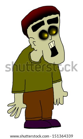 Cartoon Zombie Guy for Halloween
