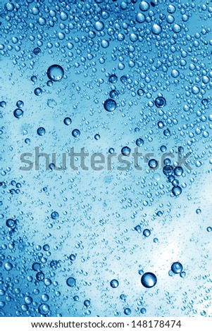 Blue water bubbles abstract light illumination.