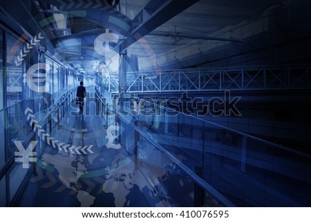 finance technology(fintech) and world economy, abstract image visual