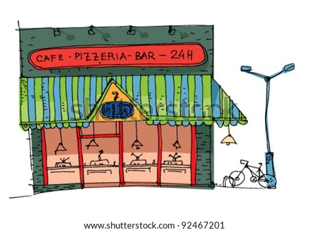 cartoon cafe pictures