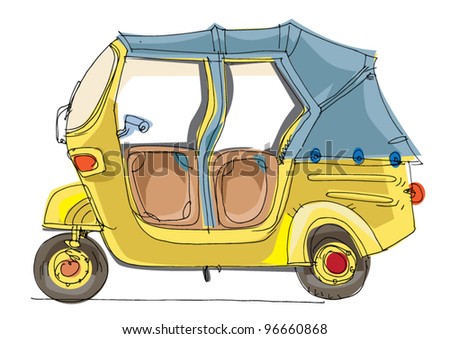 Cartoon Rickshaw