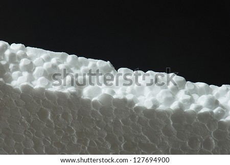 piece of foamed polystyrene sheet
