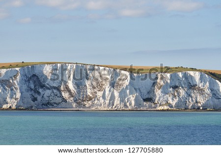 chalk cliffs near Dover; south coast of England