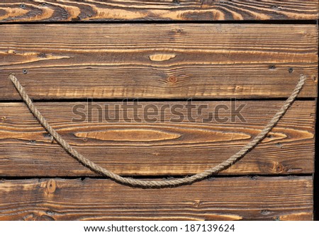 background, rope on a wooden background, boards, wooden texture