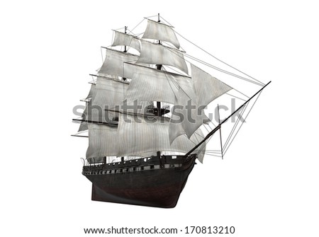 Sail Ship Isolated Sail Ship Isolated