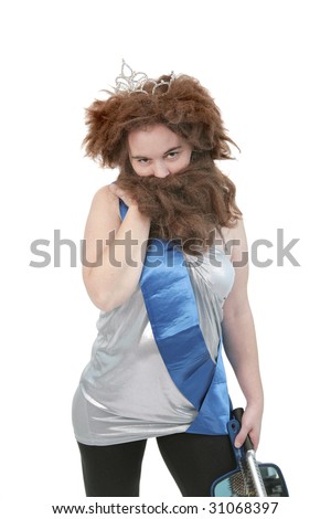 cavewoman beauty pageant contestant 