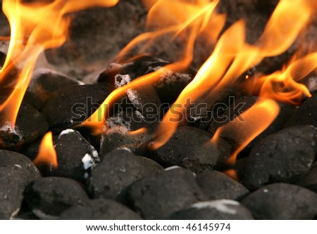 Burning Charcoal