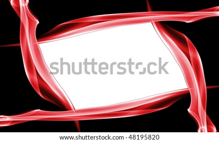 red and white smoky page layout with copyspace and black background