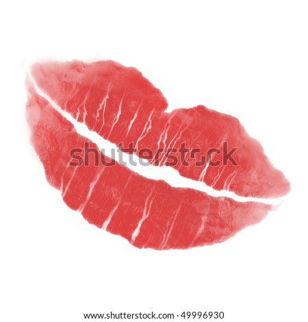red lipstick lips. stock photo : red lipstick