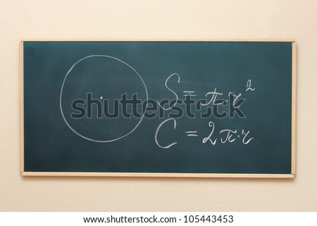 Math formulas written on the desk