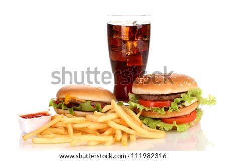 Fast food isolated on white Fast food isolated on white