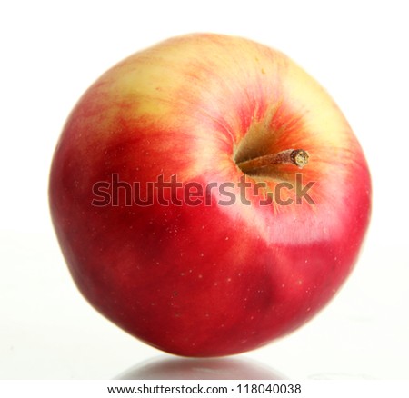 juicy red apple isolated on white