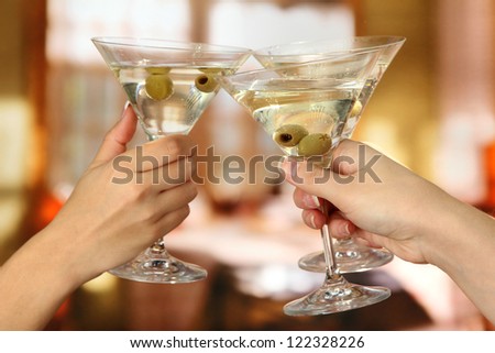 Corporate party martini glasses