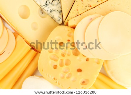 Various Types Of Cheese Close Up