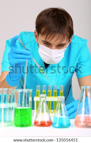 Assayer during research on room background