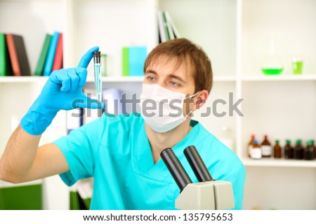 Assayer during research on room background