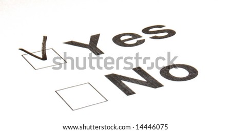 Yes/no with yes checked
