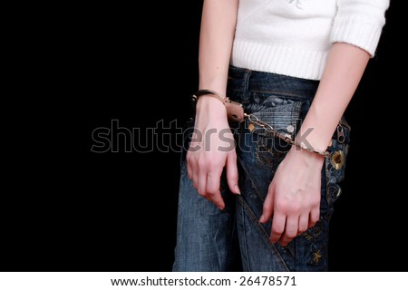 Hands In Shackles Isolated On Black Stock Photo 26478571 : Shutterstock