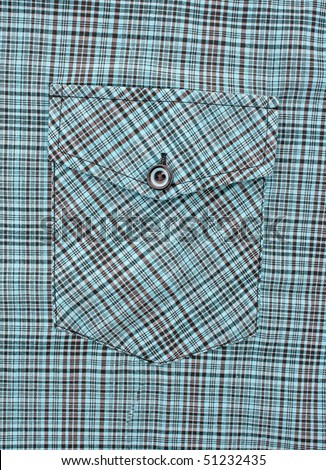 Pocket of men\'s  color shirt