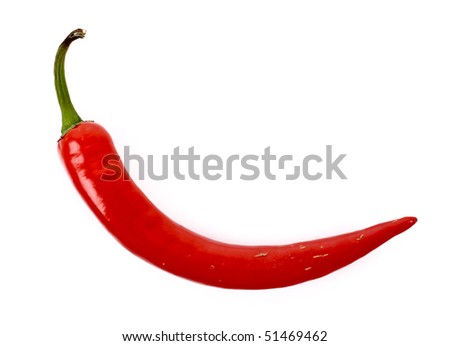 Red chilly pepper isolated on white