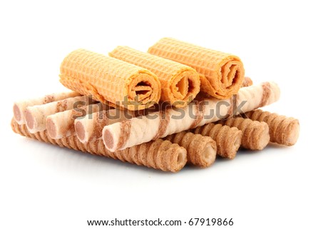 wafer rolls with chocolate