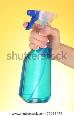 Hands with spray
