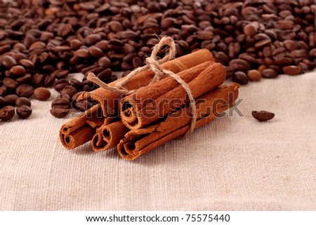 Coffee  and vanilla background