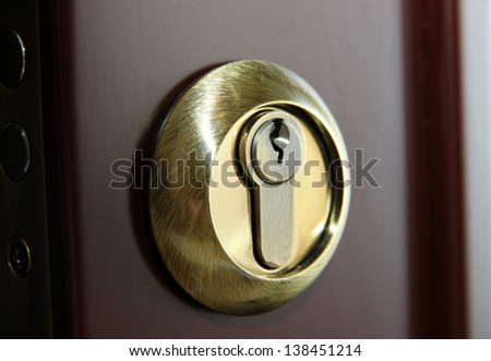 Door lock close-up