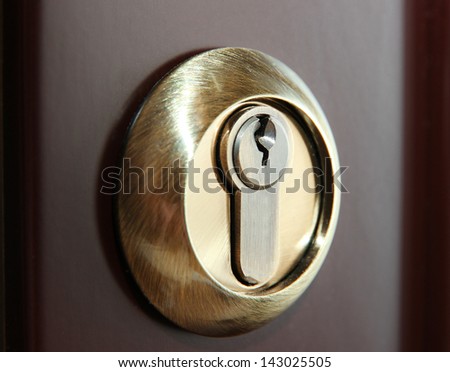 Door lock close-up