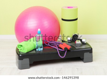 Different tools for fitness in room