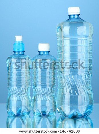 Bottles of water, isolated on white