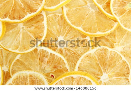 dried lemons, close up
