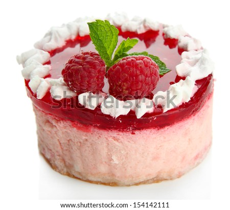 Delicious berry Cake isolated on white