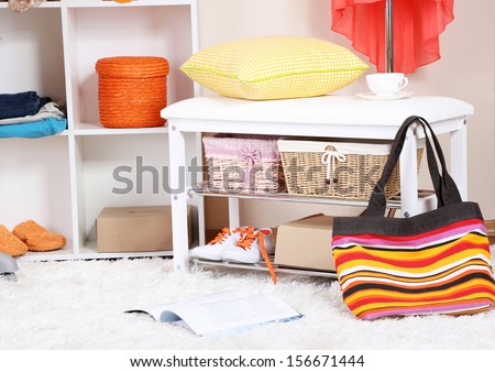 Women wardrobe in sunny colors