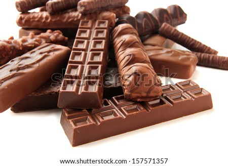 Delicious chocolate bars close up Delicious chocolate bars close up