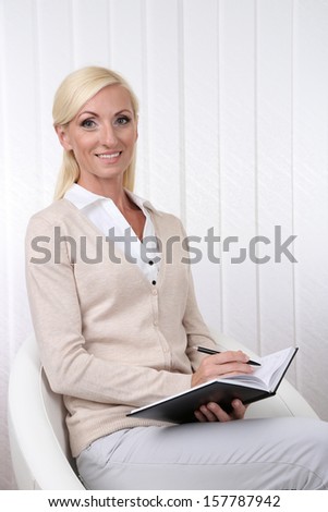 Business woman portrait in office