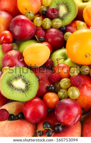 Assortment Of Juicy Fruits Background