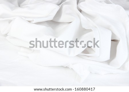 Close up of bedding sheets