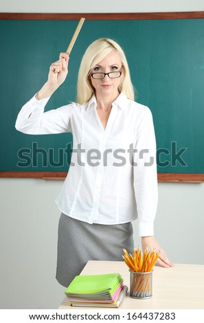 School teacher get angry in classroom