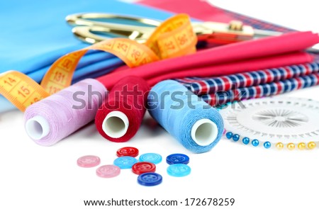 Sewing accessories close up
