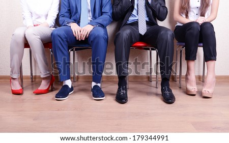 Business people waiting for job interview