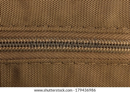 Bag\'s zipper close up