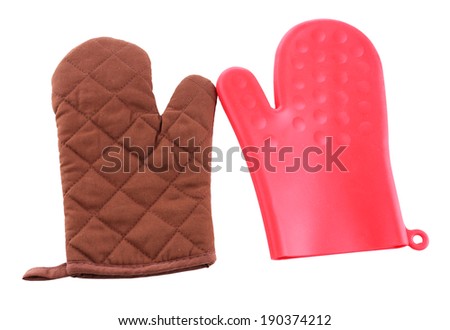 Oven gloves isolated on white