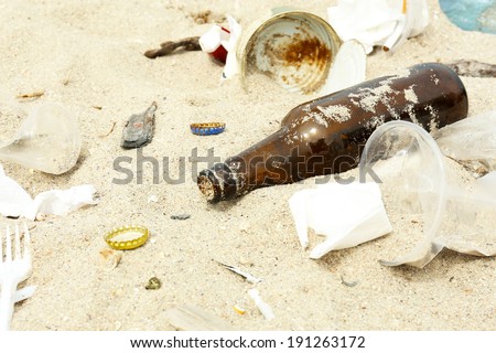 Garbage on the beach