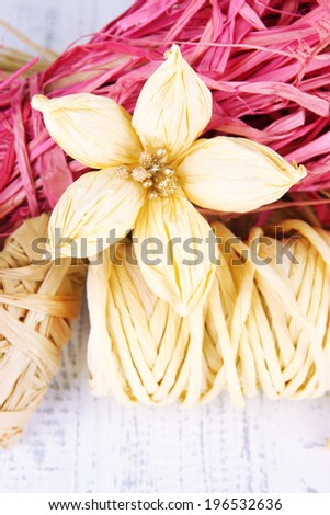 Decorative straw for hand made and flower of straw