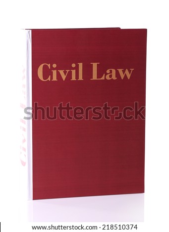 Civil Law book isolated on white