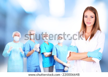 Medical workers in hospital