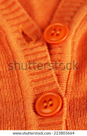 Buttons on clothes close up