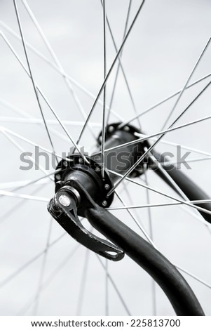 Closeup photo of some bicycle parts