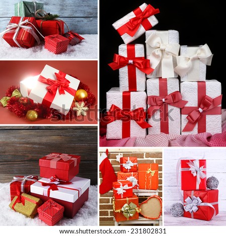 Christmas gifts collage